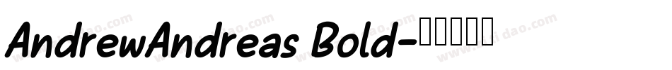AndrewAndreas Bold字体转换